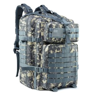 LUPU 45L Waterproof 900D Oxford Anti Theft Backpack Waterproof Backpack Black Tactical Backpack