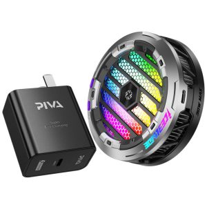Piva 45W Charger Plug Set RGB Light Radiator TEC 30W High-Power With Fan Tablet Game Cooler Magnetic Suction 3-Speed Adjustment
