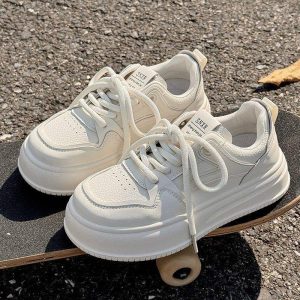 Hot Sales Women's Shoes Thick Soled White Sneakers Versatile Casual Loafers Sporty for Women Daily Walking