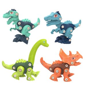 2025 Best Seller Take Apart Dinosaur Toys With Electric Drill Kids Educational Construction Dino Toys 4PCS Per Set
