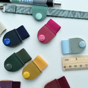 Factory Pen Holder for Lanyard Pop on Pen Holder Faux Suede Pencil Clip Pencil Holder Elastic Pen Loop