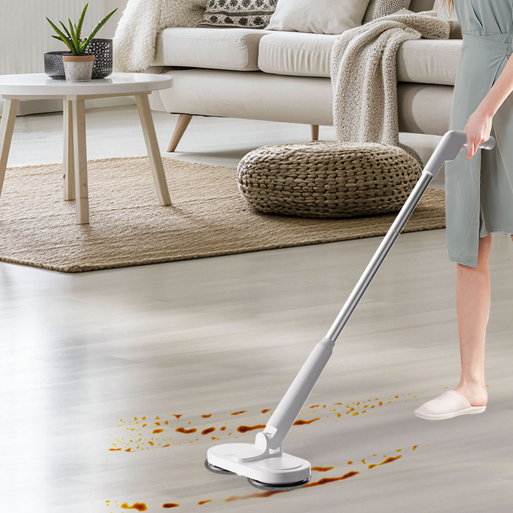 New Design Rechargeable Spin Mophead Portable Steamer Mop Home Floor Cleaning Cordless Water Cleaning Electric Spinning Mop