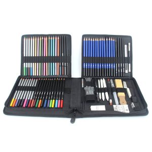 Glitter Art 83pcs Professional Drawing Sketch Color Pencils Kit Water Colour Pencils Set
