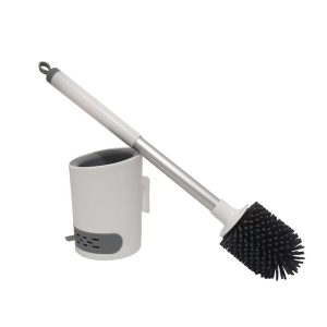 BENHENG TPE Wall Mounted Rubber Toilet Brush Set With Drainage Drawer for Bathroom Cleaning