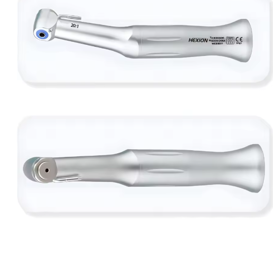 HEXION 20:1 Dental Implant Handpiece with Push Button Low Speed E-Type Connector Contra Angle 80Ncm Torque Precision Procedures