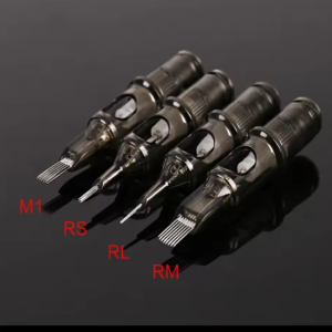 10pcs 0.35MM Disposable Semi Permanent Makeup Tattoo Cartridge Needle Eyebrow Tattoo Pen Machine Supplies M1 RS RL RM Brown New