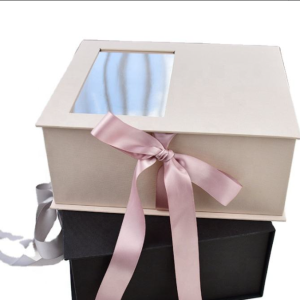 High End Custom Holiday Valentine's Day Birthday Magnetic Large Size Gift Box with Window