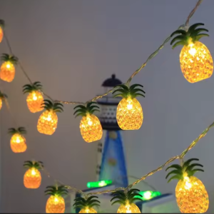 1.5m Hawaiian Light String Tropical Pinrapple Flamingo Hanging Decor Summer Beach Ocean Theme Party DIY Birthday Backdrop Decor