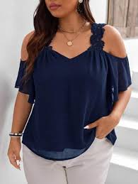 Plus Size Embroidery Hollow Out Women's Blouse Solid Sexy Deep V-Neck Tierred Mesh Loose Summer Female Short Sleeves Tops Shirts