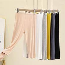 Modal candy colored cropped pants for women summer thin tight fitting anti walking elastic slim fit plus high waisted 7 leggings